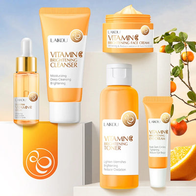 5pcs Vitamin C skin care face set.