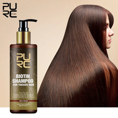 PURC Biotin hair growth shampoo, conditioner, oil