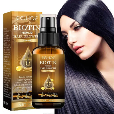 Eelhoe Biotin hair spray to restore damaged hair.