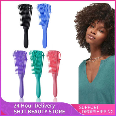 Hair detangling brush